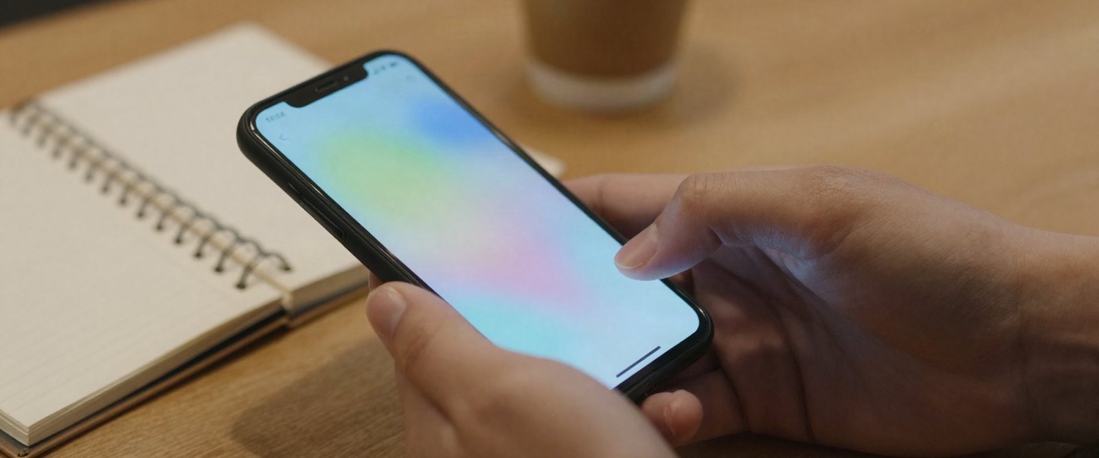 Persona revisando contenido publicitario desde su teléfono